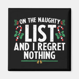 Aimant Sur la liste vilains et je ne regrette rien Xmas