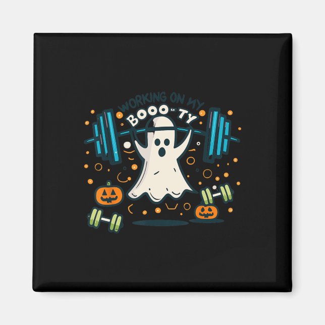 Aimant Sur My Boo ty Funny Booty Halloween Ghost Workout (Devant)