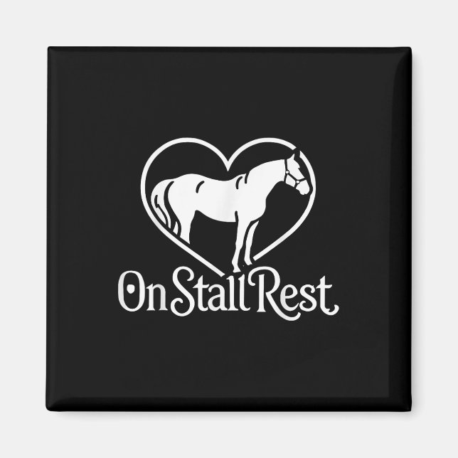 Aimant Sur Stall Repos, Cheval Equestre Coeur Stable, (Devant)