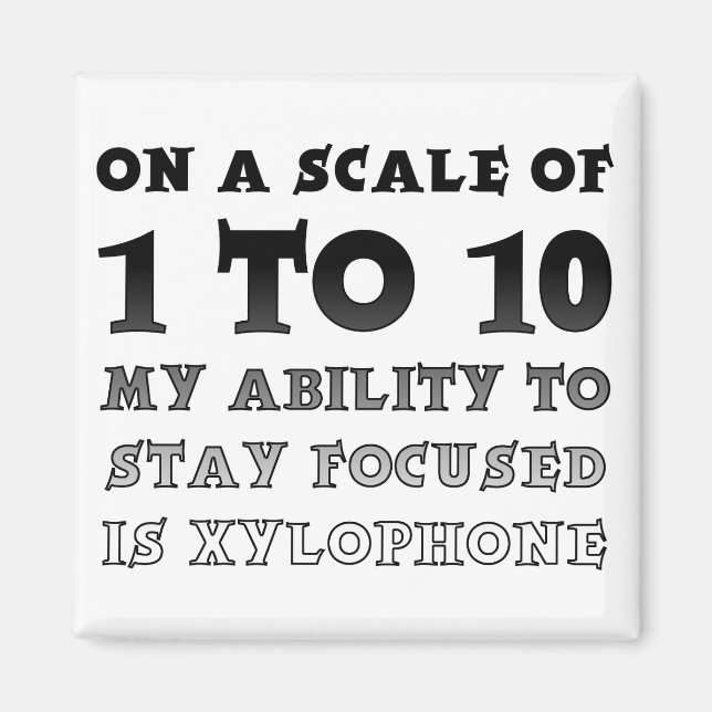 Aimant Sur Une Échelle De 1 À 10 Réfrigérateur Intéressé  (Devant)