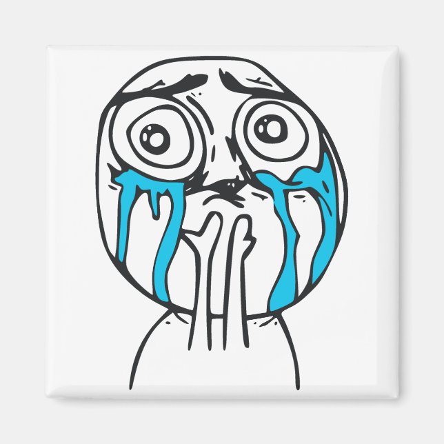 Aimant Surcharge de la mignonne face de la rage (Devant)