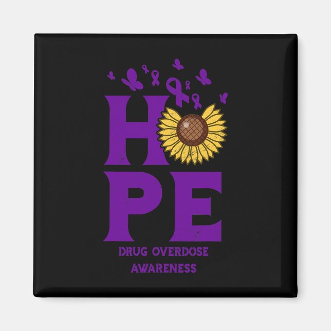 Aimant Surconsommation de Drogue Espoir Violet Vintage To (Devant)