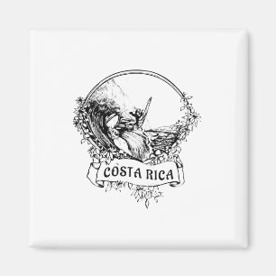 Aimant Surf Costa Rica Vintage Rétro Throwck Surfeur Va