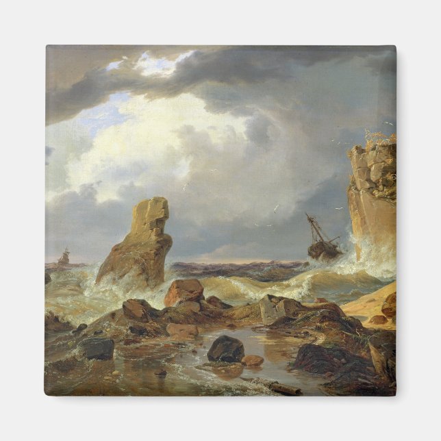 Aimant Surf sur une côte rocheuse, 1835 (Devant)