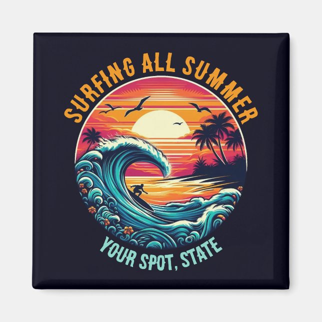 Aimant Surf Tout L'Été (Devant)
