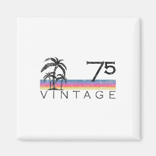 Aimant Surf vintage 1975 coucher de soleil océan Pacifiqu