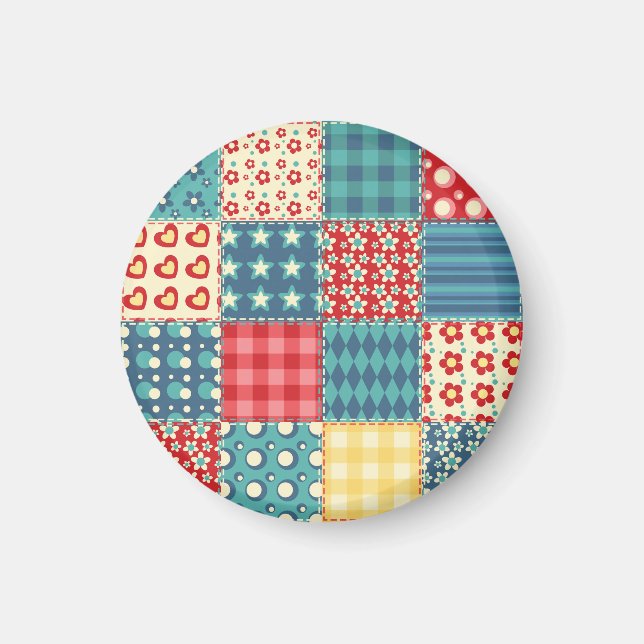 Aimant Surface composée vintage : motif arrière - plan pa (Devant)