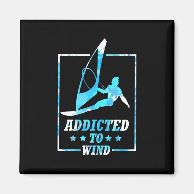 Aimant Surfer Addicité Au Vent (Devant)