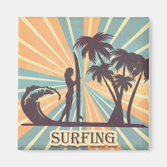 Aimant Surfer Girl (Devant)