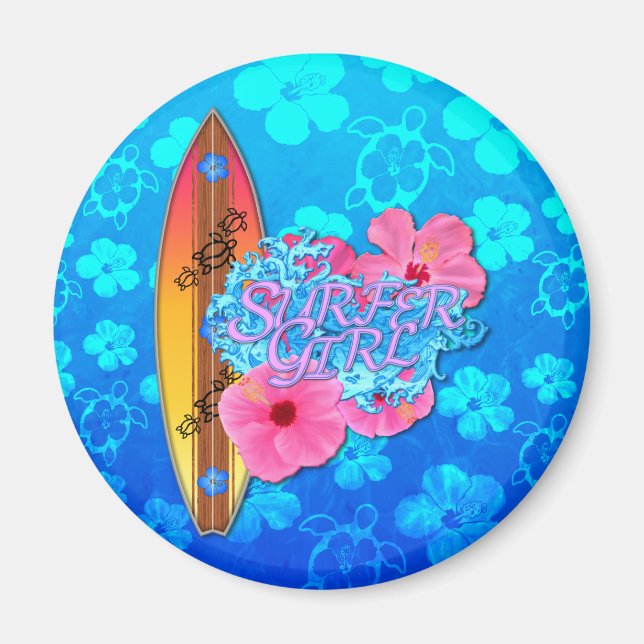 Aimant Surfer Girl (Devant)