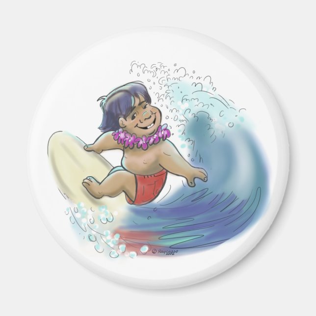Aimant Surfer hawaïen (Devant)