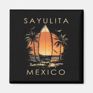 Aimant Surfeur Sayulita Mexique Plage Surfant Surfeur V