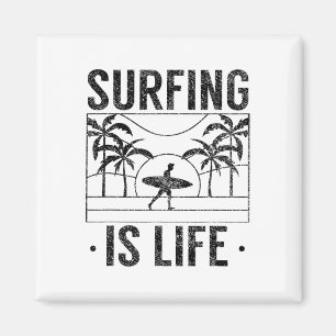Aimant Surfing Est La Vie Surf Surfeur Planche De Surf Su
