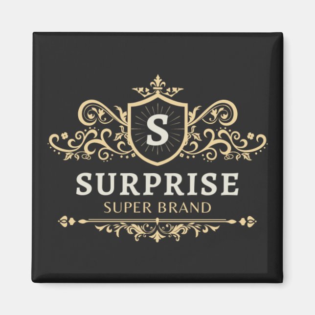 Aimant surprise super marque luxe mariage fête moderne b (Devant)