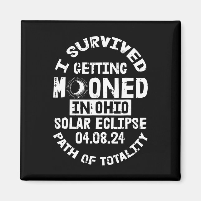 Aimant Survié Se Mooner Dans L'Ohio Solaire Eclipse Apri (Devant)