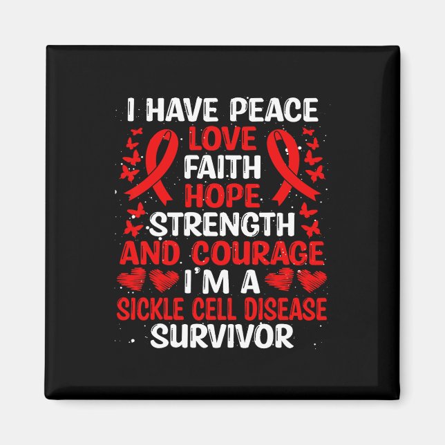 Aimant Survivant Peace Hope Aimer Maladie de la faucille (Devant)