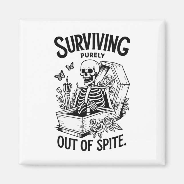 Aimant Survivre Purement Hors De Spite Goth Skeleton (Devant)