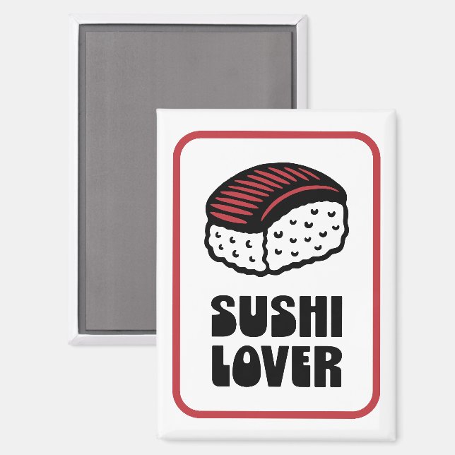 Aimant Sushi amant nigiri rétro esthétique (Recto/Verso)