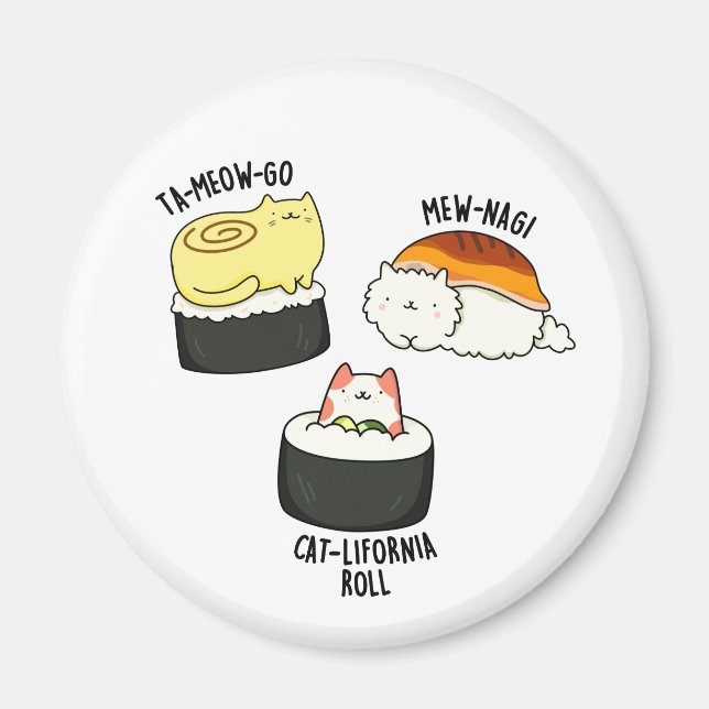 Aimant Sushi Cats Cute Sushi Pun (Devant)