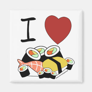 Aimant Sushi du coeur I