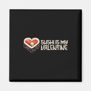 Aimant Sushi est mon Valentin Mignon Rétro en Forme de Cœ