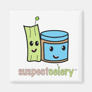 Aimant SuspectCelery™ Cute BFFs Celery + Beurre d'arachid