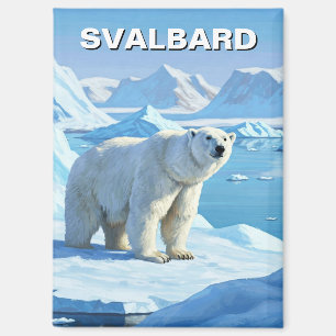 Aimant Svalbard de neige à l'ours polaire Norvège