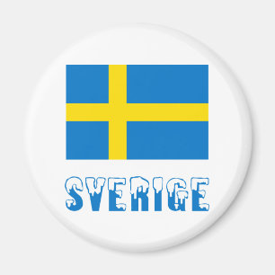 Aimant Sverige och Svenska Flagga
