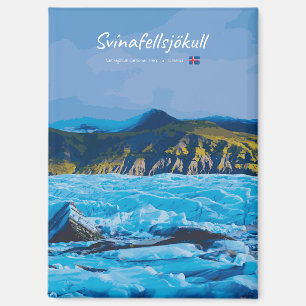 Aimant Svínafellsjökull, Islande - Vue plane sur le glaci