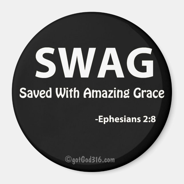 Aimant SWAG gotGod316.com Écriture (Devant)