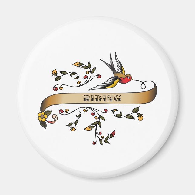 Aimant Swallow and Scroll with Riding (Devant)