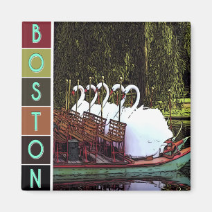 Aimant Swan Boats en été - Boston