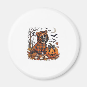 Aimant Sweatshirt à carreaux pour chien Boxer Halloween C