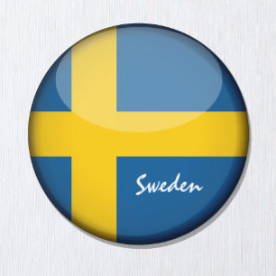 Aimant Swedish flag & Sweden holiday, travel /sports
