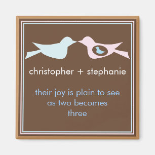 Aimant Sweet Bird Famille Couple avec bébé