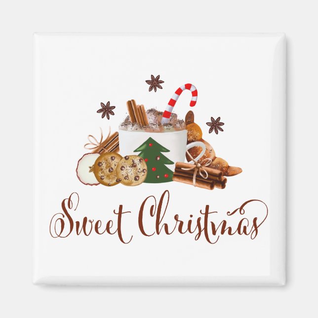 Aimant Sweet Christmas Frappuccino Cookie Cinnamon Art (Devant)