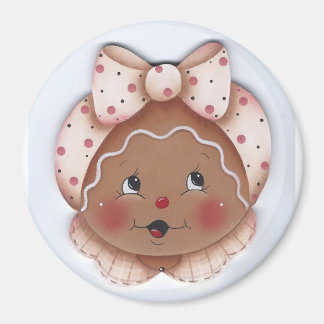 Aimant Sweet Gingerbread Miss dans l'aimant rose