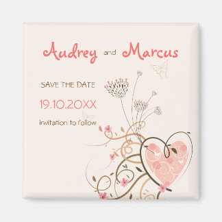 Aimant Sweet Rose Coeur Et Papillon Fils Économisez Date