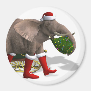 Aimant Sweet Santa Claus Elephant