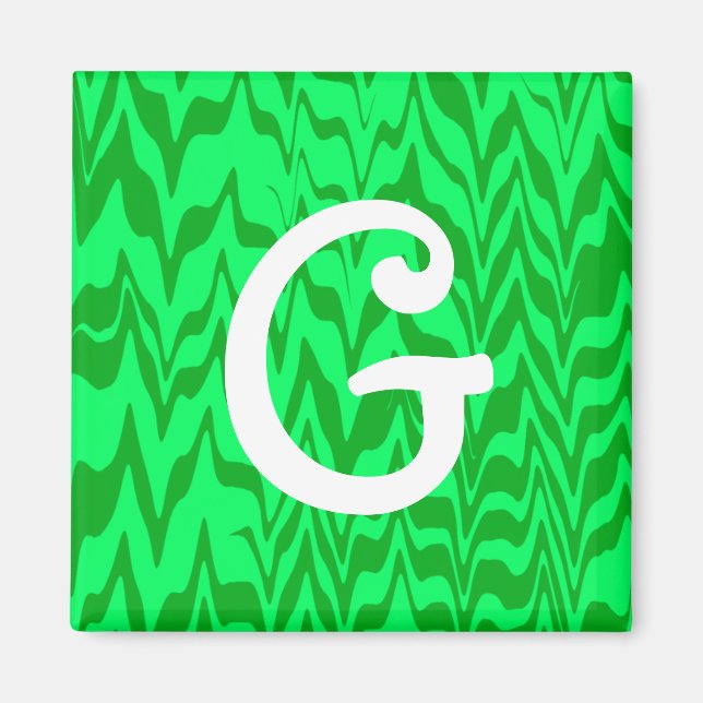 Aimant Swirl ZigZag Abstrait (Devant)