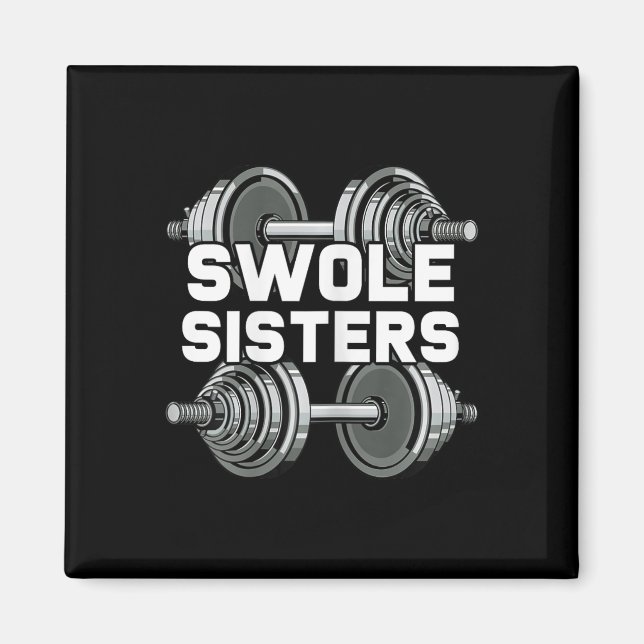 Aimant Swole Sisters Powerlifting Gym entraînement Swole  (Devant)