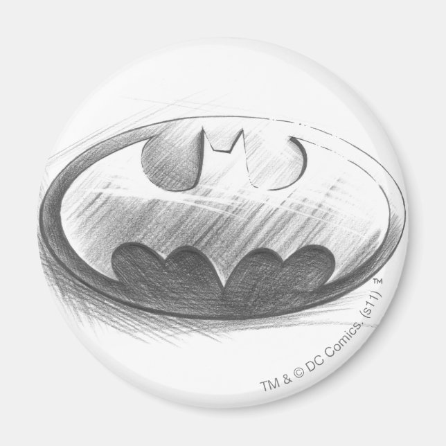 Aimant Symbole Batman | Logo de dessin insignia (Devant)