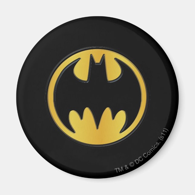 Aimant Symbole Batman | Logo rond classique (Devant)