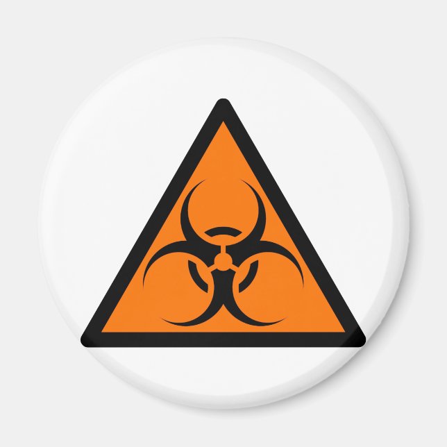 Aimant Symbole Bio Risque ou Biodanger Signal Avertisseme (Devant)