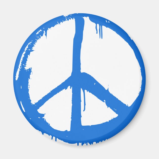 Aimant SYMBOLE Bleu DE LA PAIX (Devant)