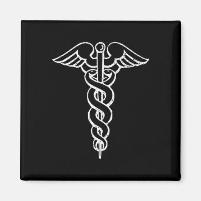 Aimant Symbole Caduceus Infirmière Médecin Rn Np Na Hospi (Devant)