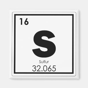 Aimant Symbole chimique de l'élément de soufre formule ch