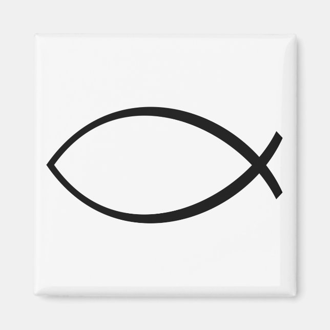 Aimant Symbole Christian Fish (Ichthys) (Devant)