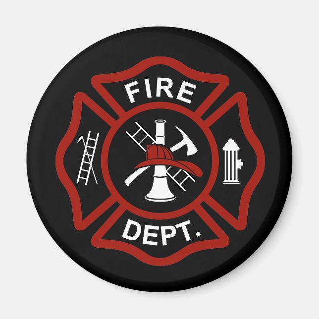 Aimant Symbole croix maltaise noire sur Arrière - plan no (Devant)