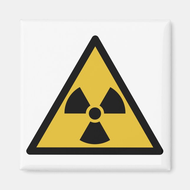 Aimant Symbole d'avertissement de rayonnement (danger rad (Devant)